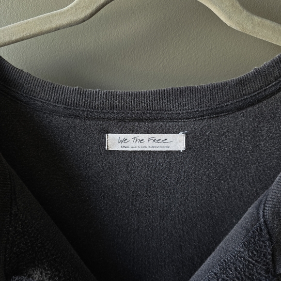 Free People With The Band Pullover Sweatshirt Washed Black - Picture 6 of 8